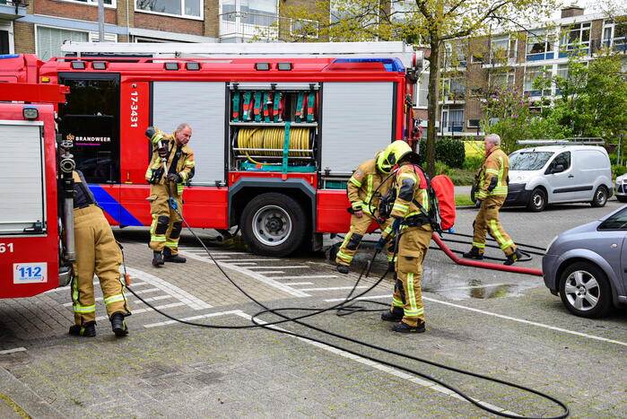 Brand in haag snel onder controle
